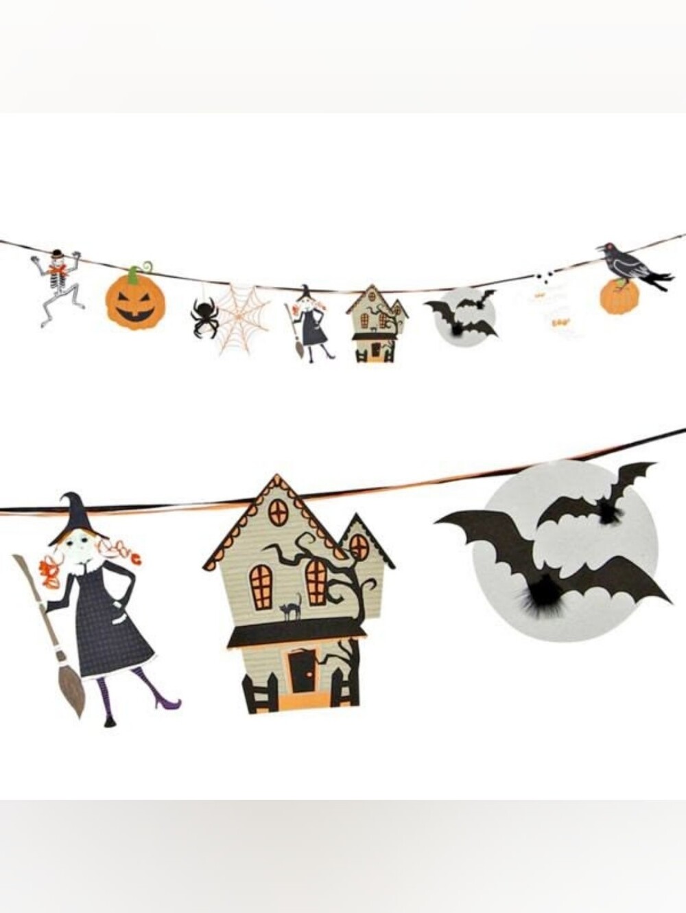 Meri Meri Halloween Spooky Garland Approx 8 Feet